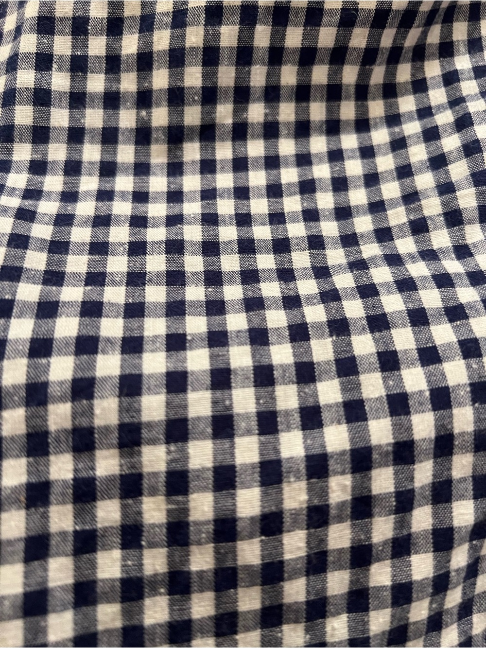 Sezane Navy & White Gingham Wrap Mini Skirt - Picture 2 of 6